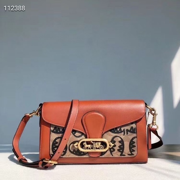 NWT COACH Guang Yu JADE SIG CC REXY Print Flap Shoulder X-body Bag Leather $398 - Picture 2 of 12